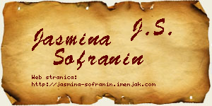Jasmina Sofranin vizit kartica